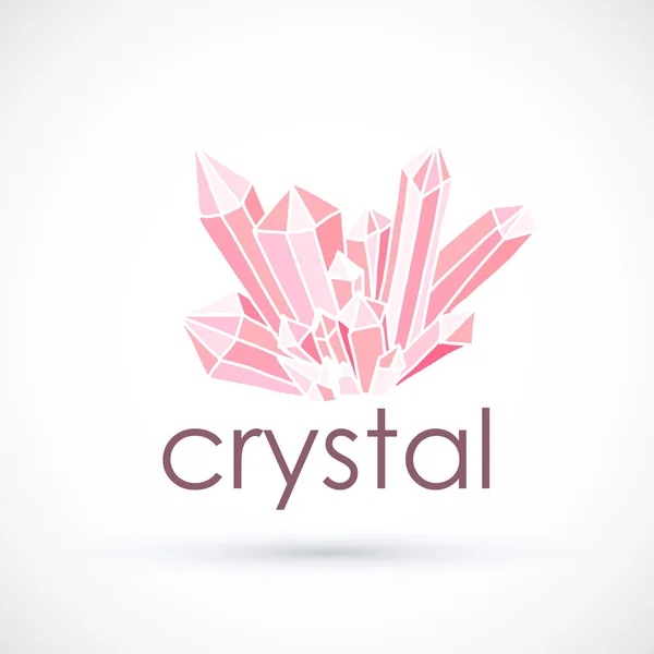 Logotipo de cristales dibujados a mano — Vector de stock