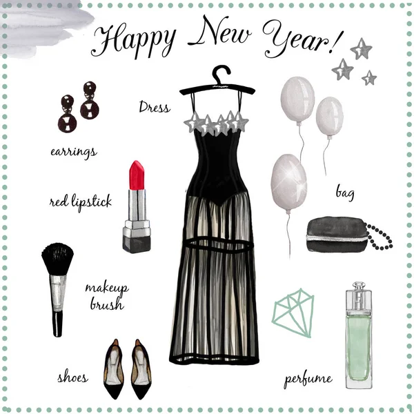 Beautiful celebration black dress — Stock Photo, Image