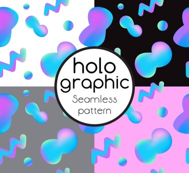 Soyut parlak holografik desen