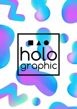 Hologram sıvı neon desen