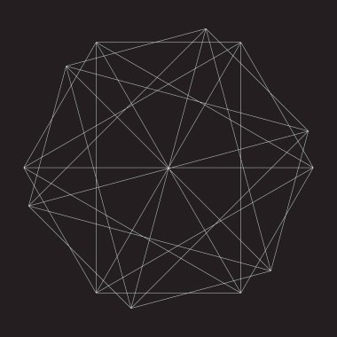 Çokgen çizgi geometrik figür