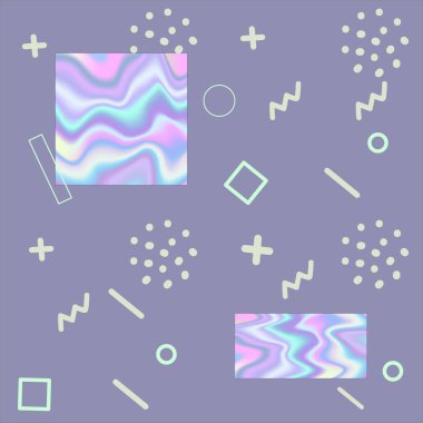 Yaratıcı illüstrasyon memphis tarzı