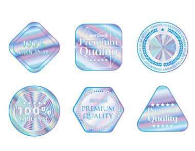 Holografik geometrik şekiller ayarla