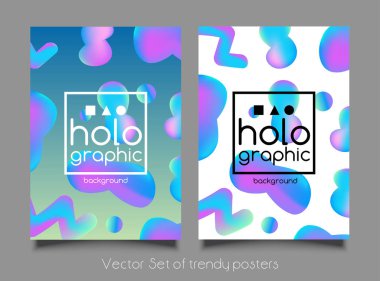 Soyut parlak holografik desen