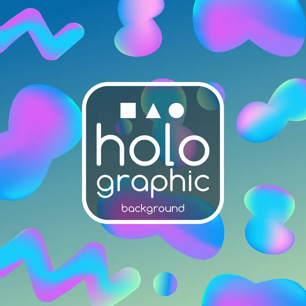 Hologram fluid neon pattern — Stock Vector
