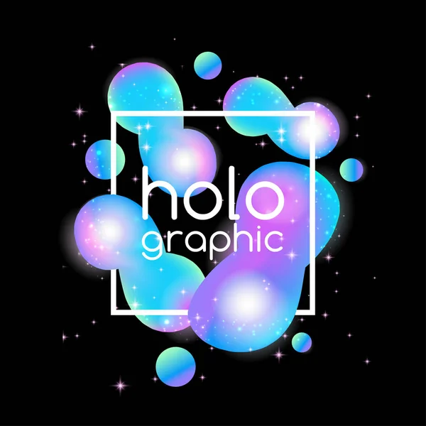 Modèle holographique lumineux abstrait — Image vectorielle