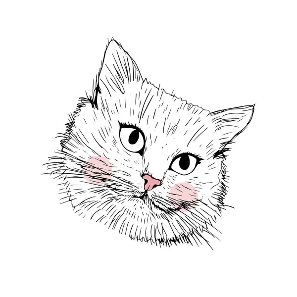 Lindo gatito imprimir — Archivo Imágenes Vectoriales