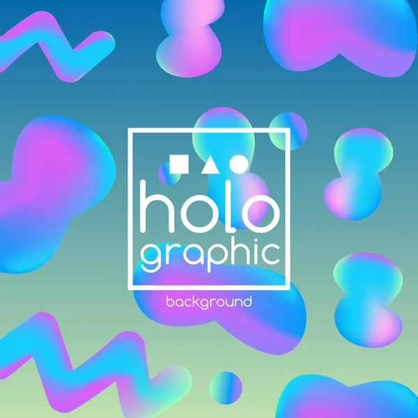 Hologram fluid neon pattern — Stock Vector