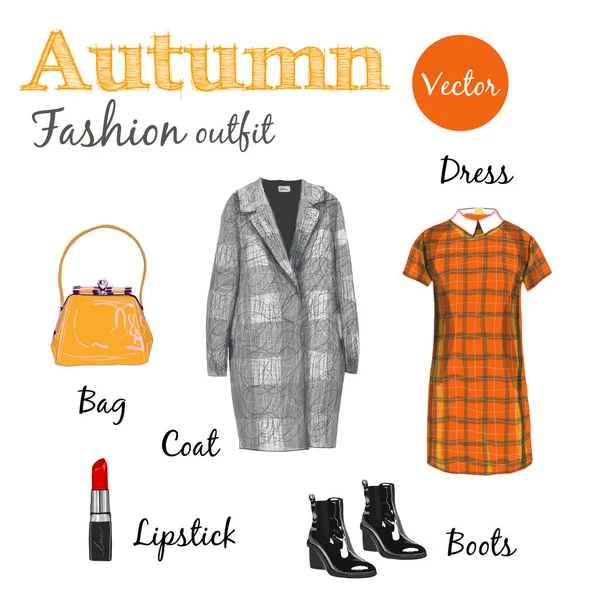 Herfst klassieke fashion collectie — Stockvector