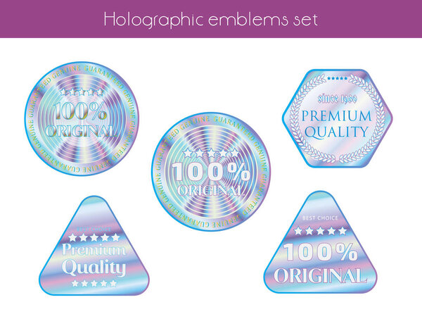 Holographic sticker set