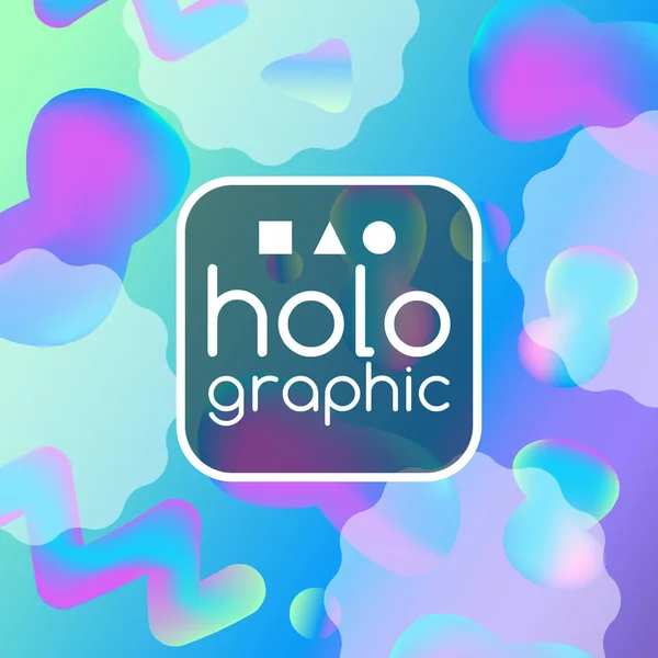 Hologram vloeistof neon patroon — Stockvector