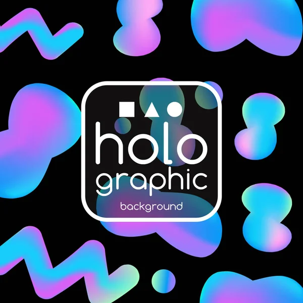 Hologram fluid neon pattern — Stock Vector