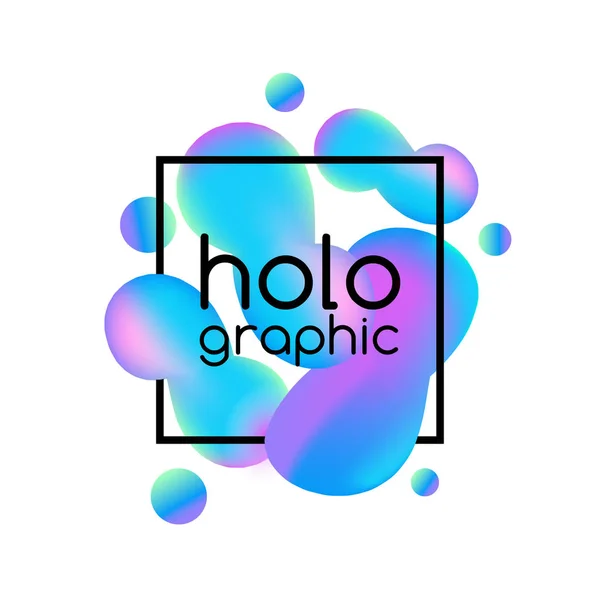 Patrón holográfico brillante abstracto — Vector de stock