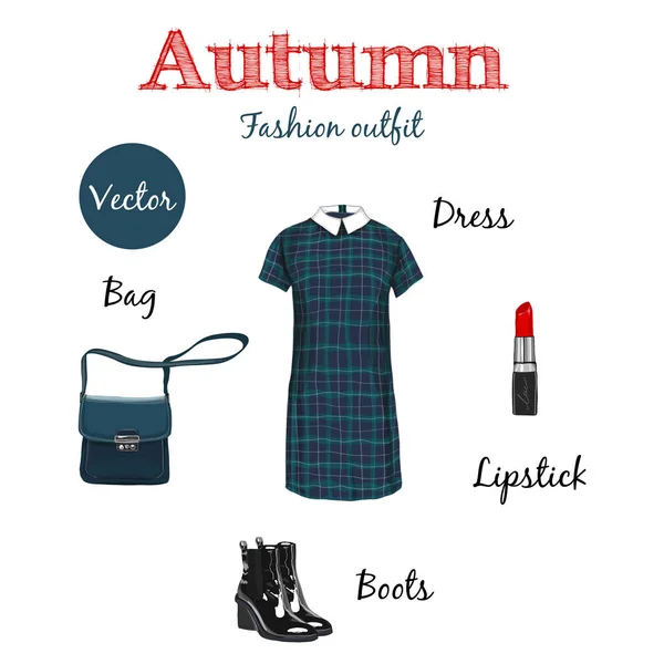 Podzimní klasické módní kolekce — Stockový vektor