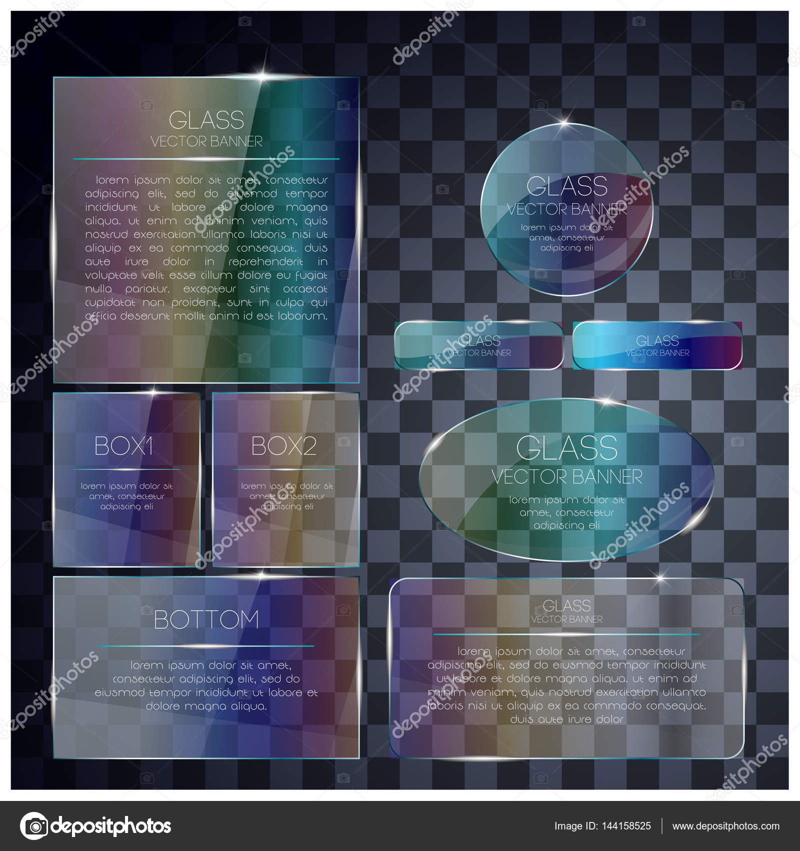 Shine glass banner Stock Vector Image by ©shekaka #144158525