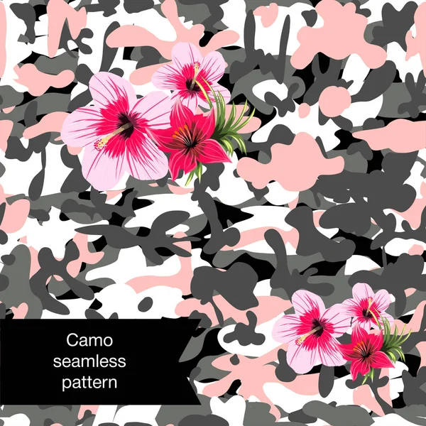 Természetes minta virágokkal — Stock Vector