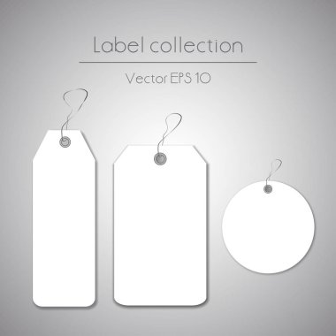white hanging labels clipart