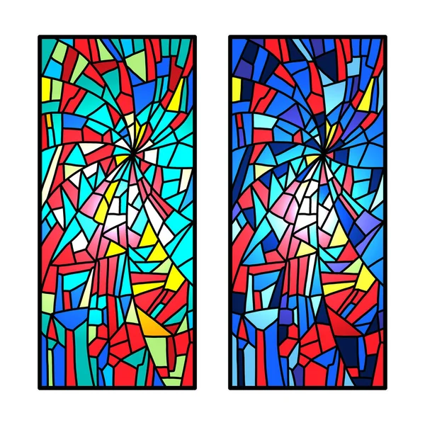 Colored gebrandschilderd glas — Stockvector