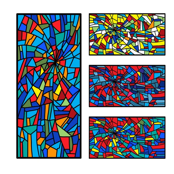 Colored gebrandschilderd glas — Stockvector
