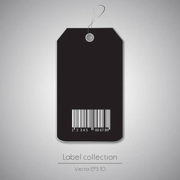 Étiquette suspendue noire — Image vectorielle