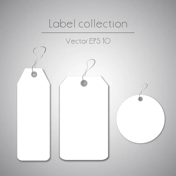 White hanging labels — Stock Vector