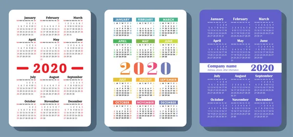 Kalender 2020 2021 2022 Jahre Designvorlage Für Vertikale
