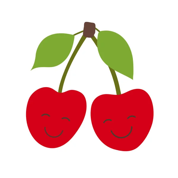 樱桃，葡萄，猕猴桃，西瓜，欢乐，梨子和草莓。 是的 — 图库矢量图片