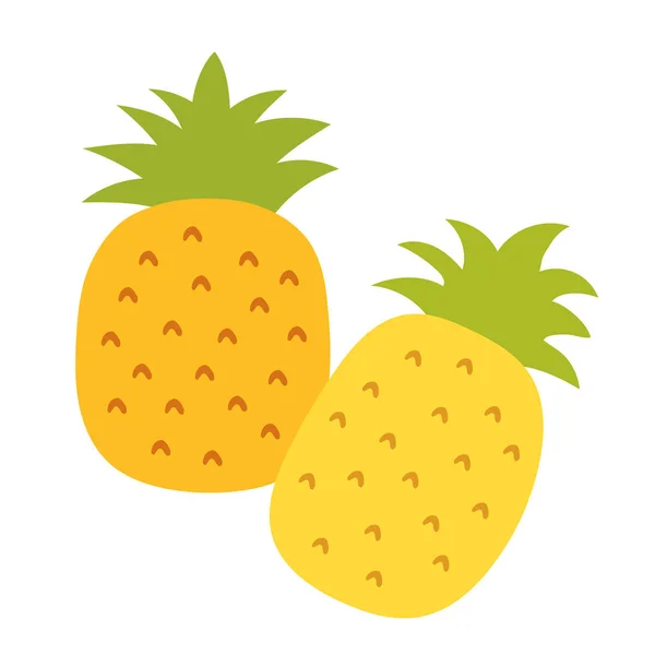 Ananas schets. Exotisch fruit. Handgetekende schets van de doodle vector. — Stockvector