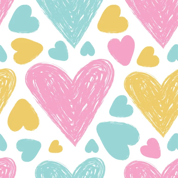 Hjärtlösa mönster. Vektor kärlek illustration. Alla hjärtans dag — Stock vektor