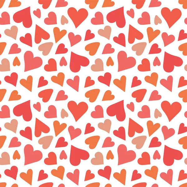 Szív zökkenőmentes minta. Vektor szerelem illusztráció. Valentin-nap — Stock Vector