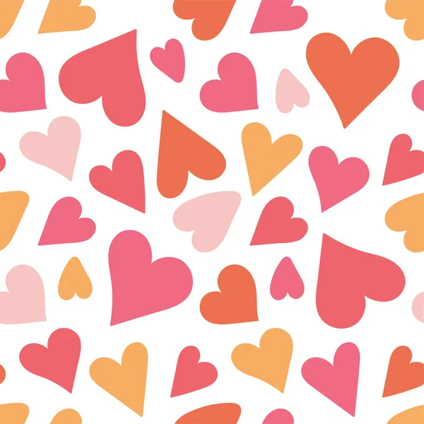 Szív zökkenőmentes minta. Vektor szerelem illusztráció. Valentin-nap — Stock Vector