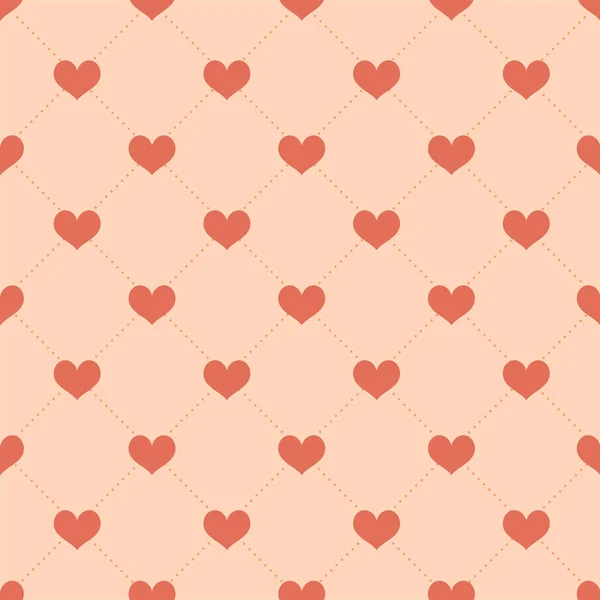 Heart seamless pattern. Vector love illustration. Valentine's Da — Stock Vector