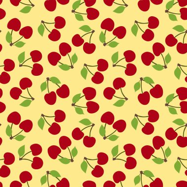 Kirazsız desen. Kırmızı dut. Moda tasarımı. Gıda çıktısı