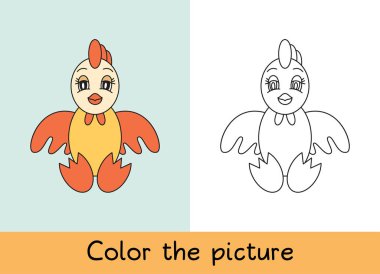 Boyama kitabı. Korkak. Çizgi film oylaması. Çocuk oyunu. Renkli resim