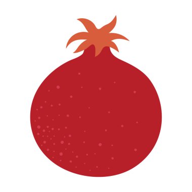 Kırmızı kepekli meyve. El çizimi karalama vektörü çizimi. Tatlı egzotik 