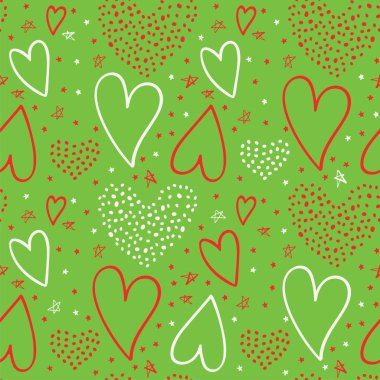 Kalpte sorun yok. Vektör aşk illüstrasyonu. Sevgililer Günü Baba