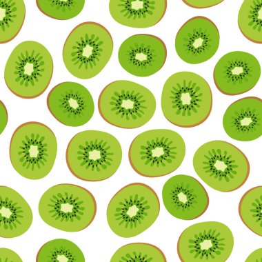 Kivi meyvesi pürüzsüz desen. Moda tasarımı. Kitc için yiyecek baskısı