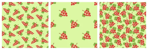 Red currant. Seamless pattern. Vector berries. Natural fashion p — 스톡 벡터