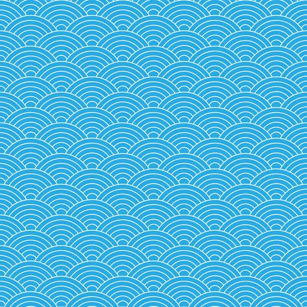 シームレスなパターン。波だ魚の鱗の質感。ベクターイラスト — ストックベクタ
