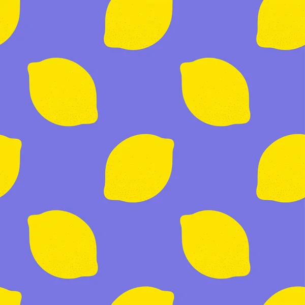Lemon Fruit Seamless Pattern Fashion Design Food Print Kitchen Tablecloth — 스톡 벡터