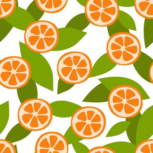 Mandarin fruit seamless pattern. Fashion design. Orange. Food pr