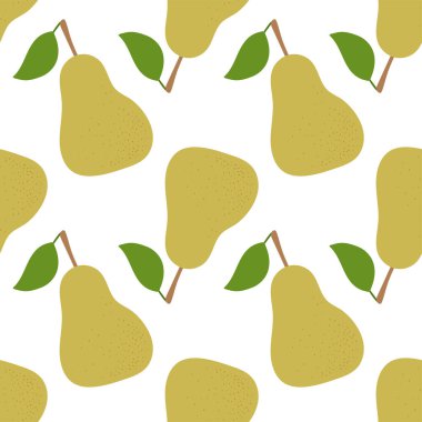 Armutsuz desen. El çizimi taze sarı meyve. Moda.