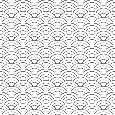 Kusursuz desen. El salla. Balık pulu dokusu. Vektör illüstrasyonu