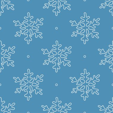 Kış kusursuz desen. Renk vektörü arka planı. Kar taneleri pri