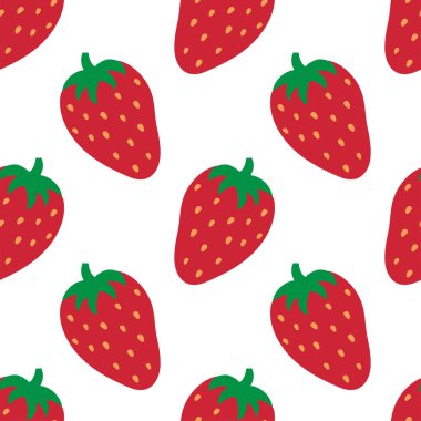 Çilek pürüzsüz desen. El yapımı taze meyve. Duvar.