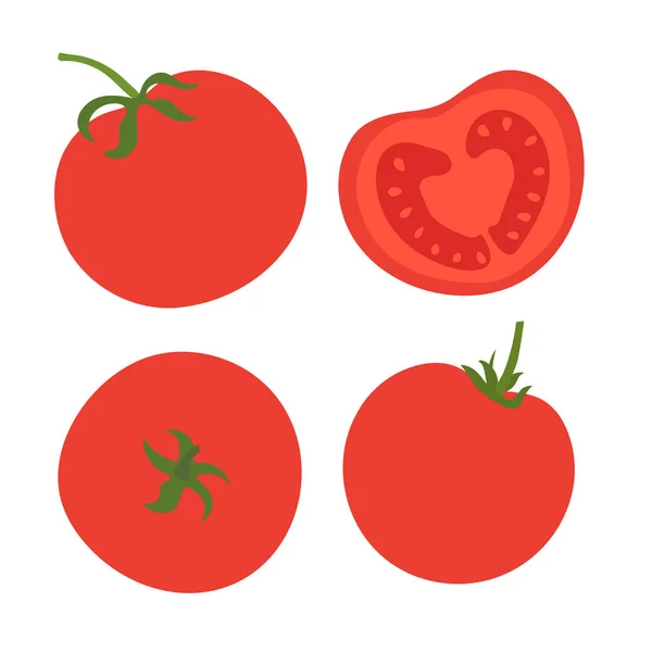 托马托 红色蔬菜。 手绘涂鸦矢量草图。 健康 — 图库矢量图片