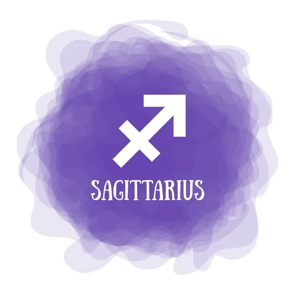 Sagittarius. Zodiac sign. Astrological calendar. Zodiacal color — Stock Vector