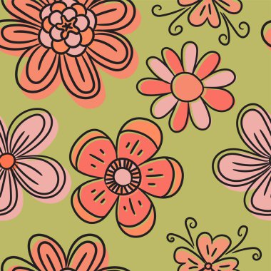 Çiçeksiz desen. Renk vektörü arka planı. Yaz ve mahsul.