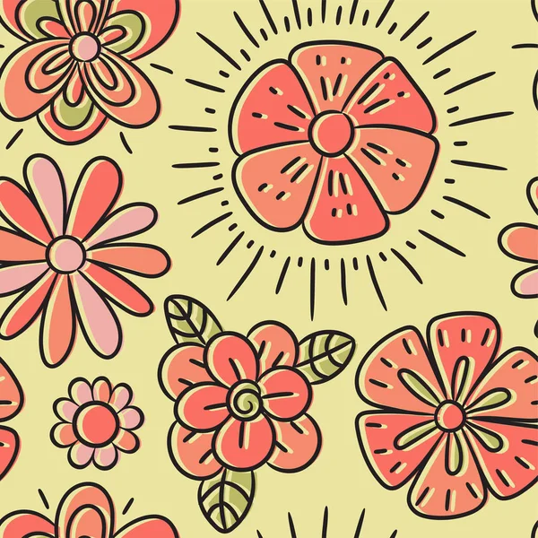 Çiçeksiz desen. Renk vektörü arka planı. Yaz ve mahsul.