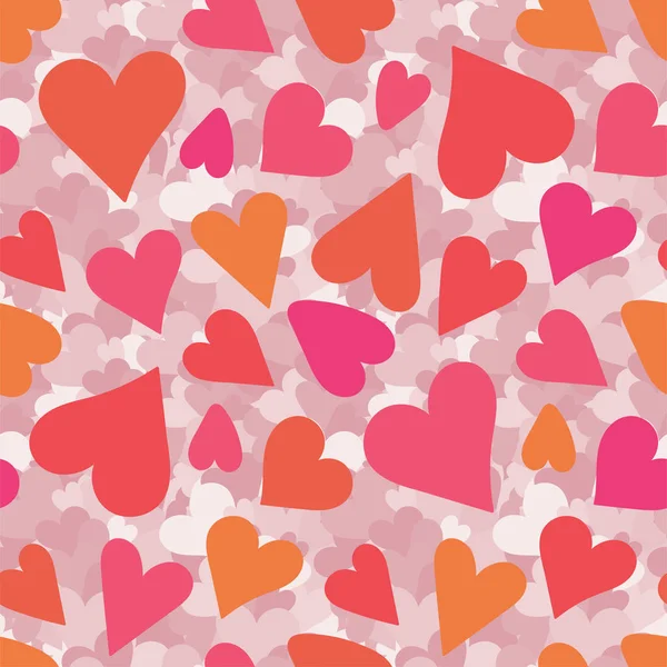 Heart seamless pattern. Vector love illustration. Valentine's Da — Stock Vector